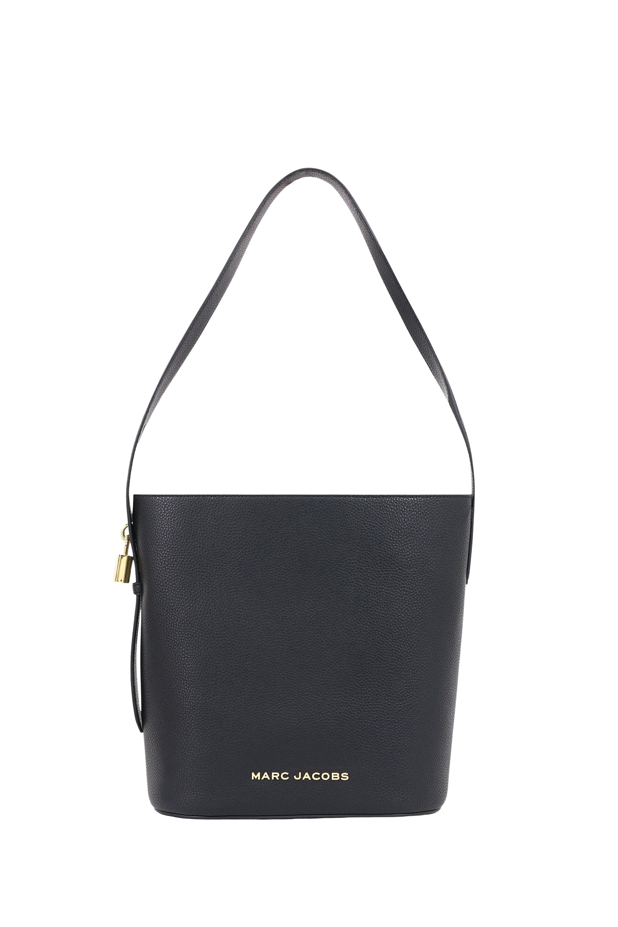 Grand sac seau en cuir - Black