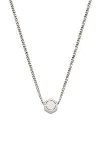 Collier Bolt en laiton - Light Antique Silver