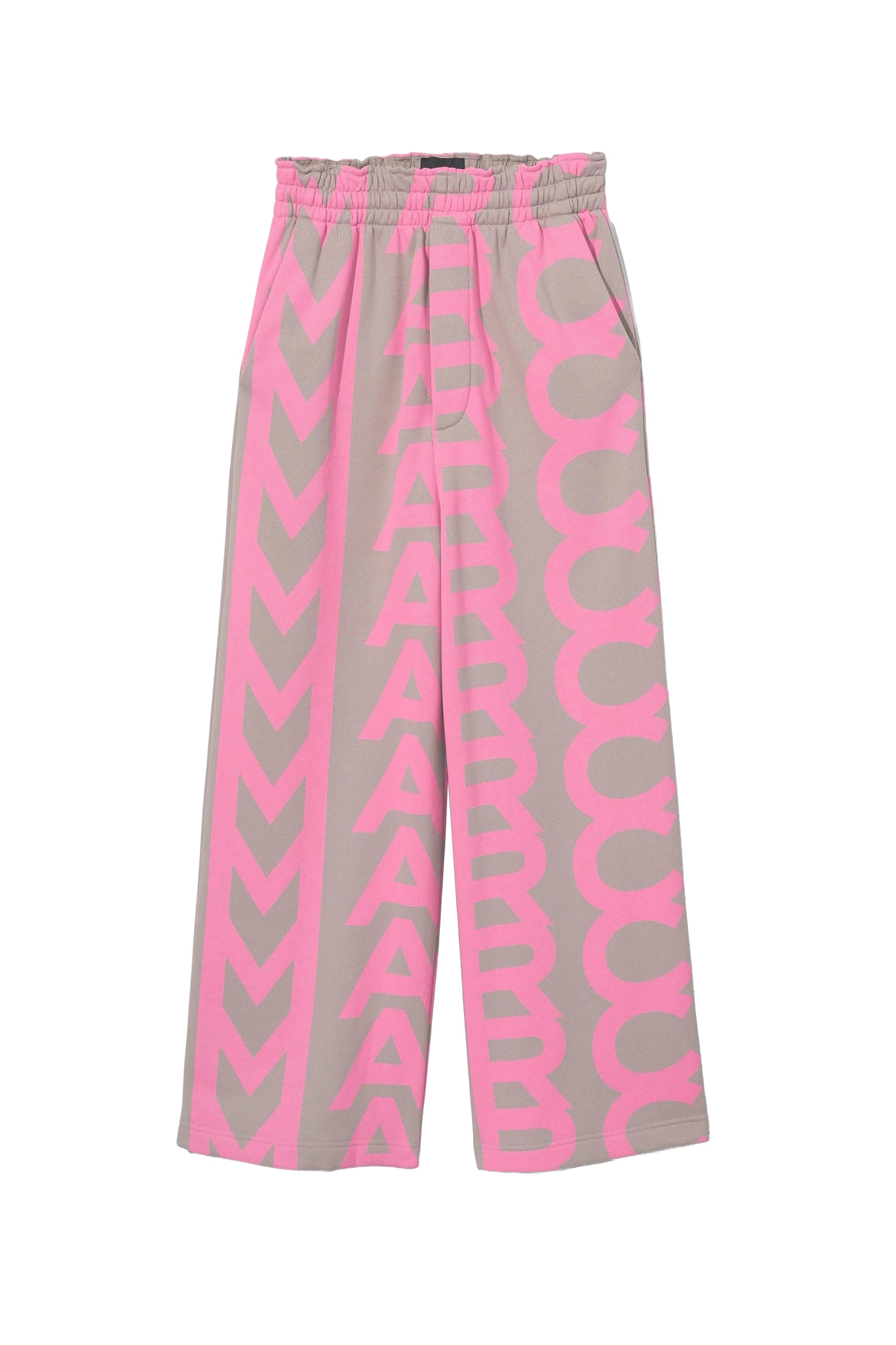 Loose-fitting tracksuit bottoms - Taupe & Pink