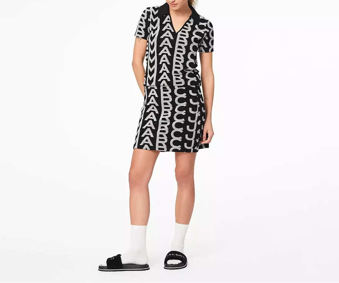 Polo Monogram texturé - Black & Ivory