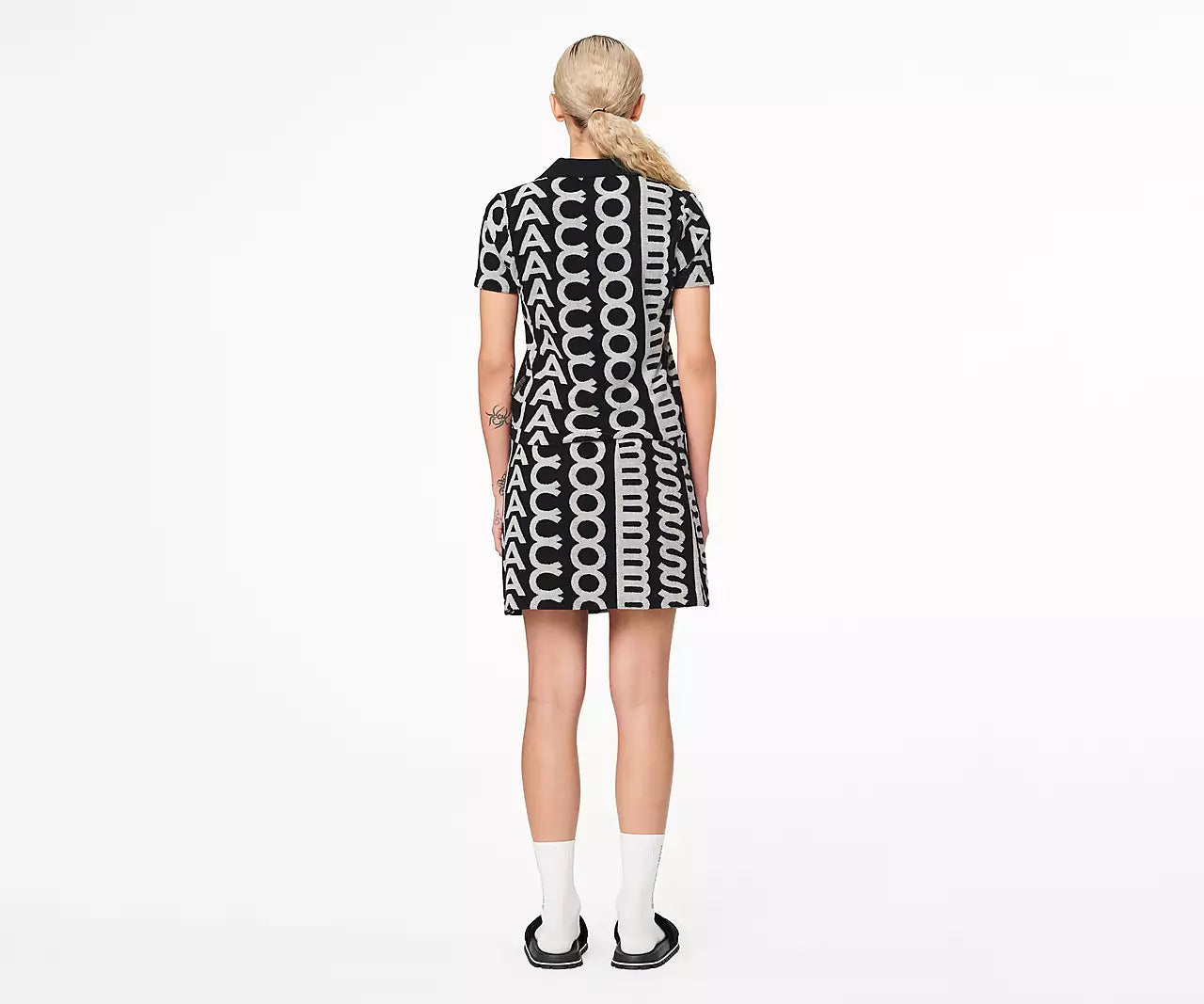 Polo Monogram texturé - Black & Ivory