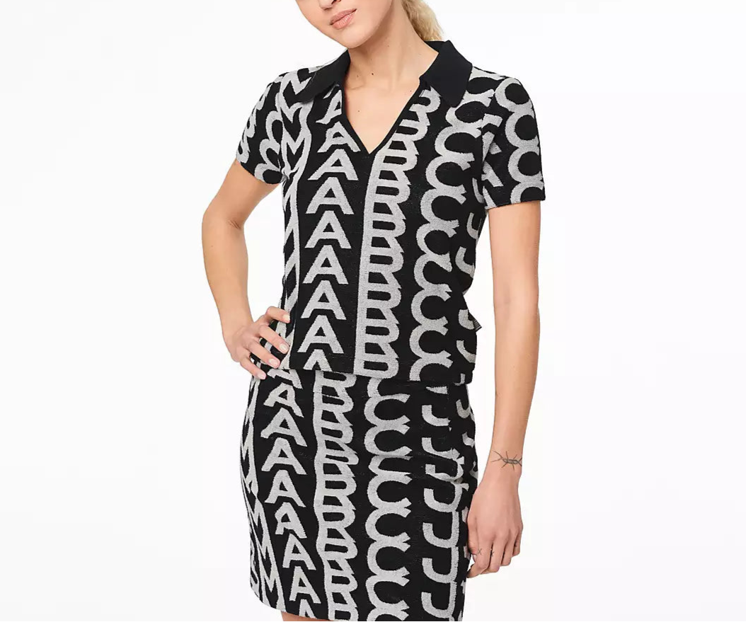 Polo Monogram texturé - Black & Ivory