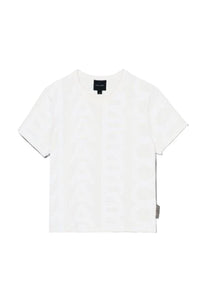 Monogram round-neck T-shirt - Eggshell & Optic White
