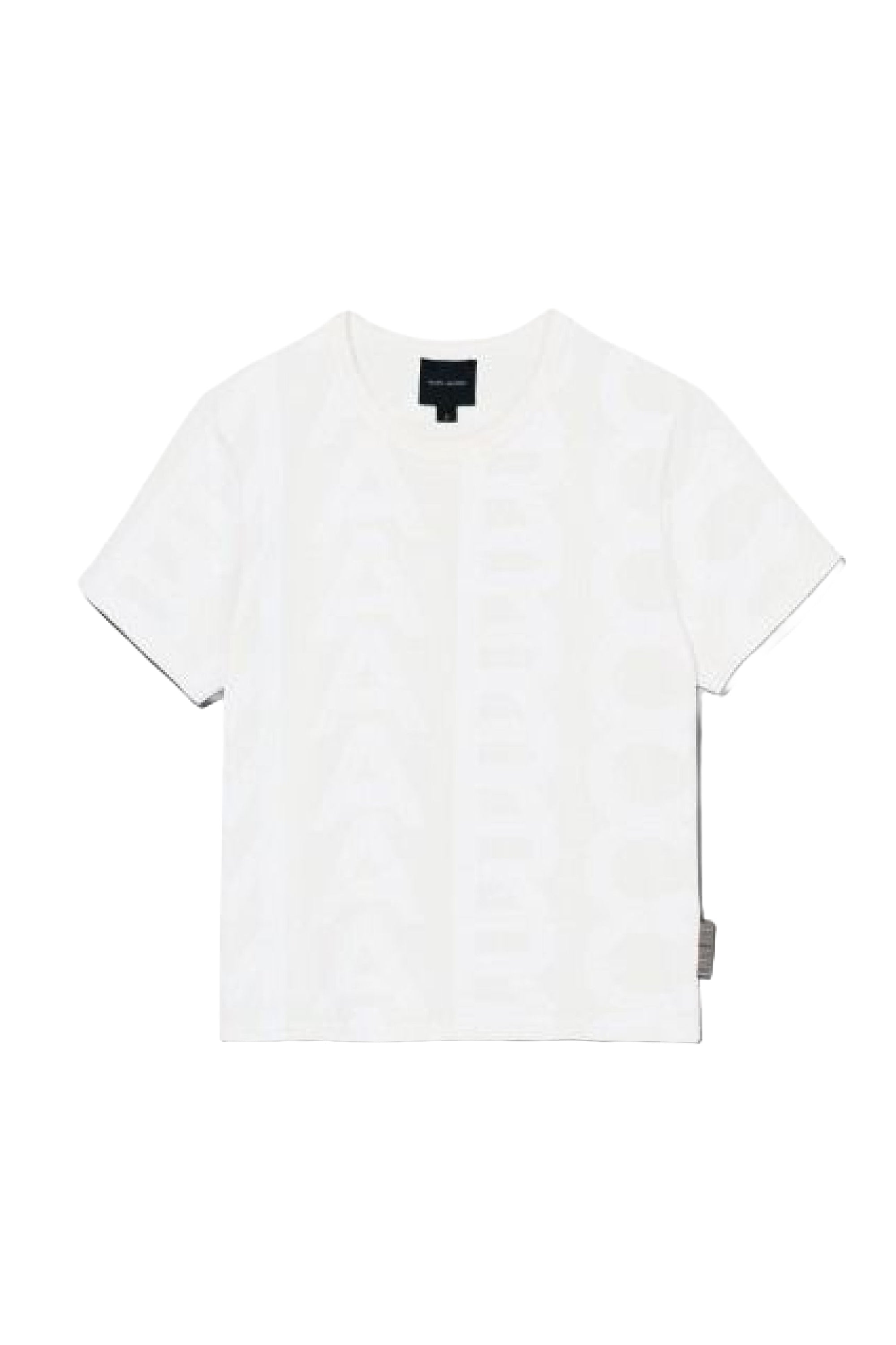 Monogram round-neck T-shirt - Eggshell & Optic White