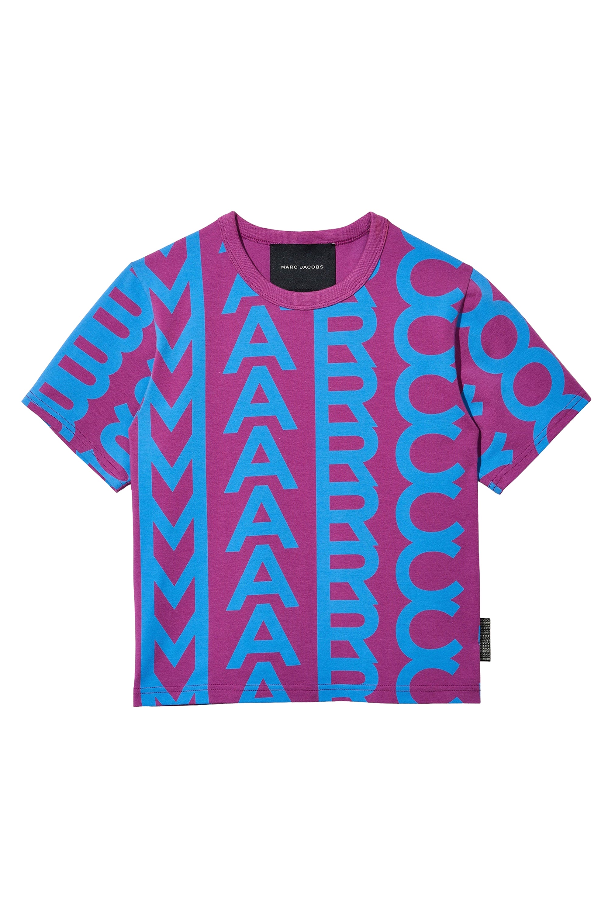 Monogram round-neck T-shirt - Purple & Blue