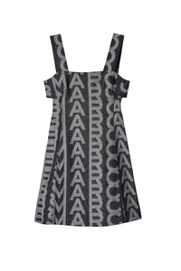 Robe courte Monogram en denim - Denim Blue