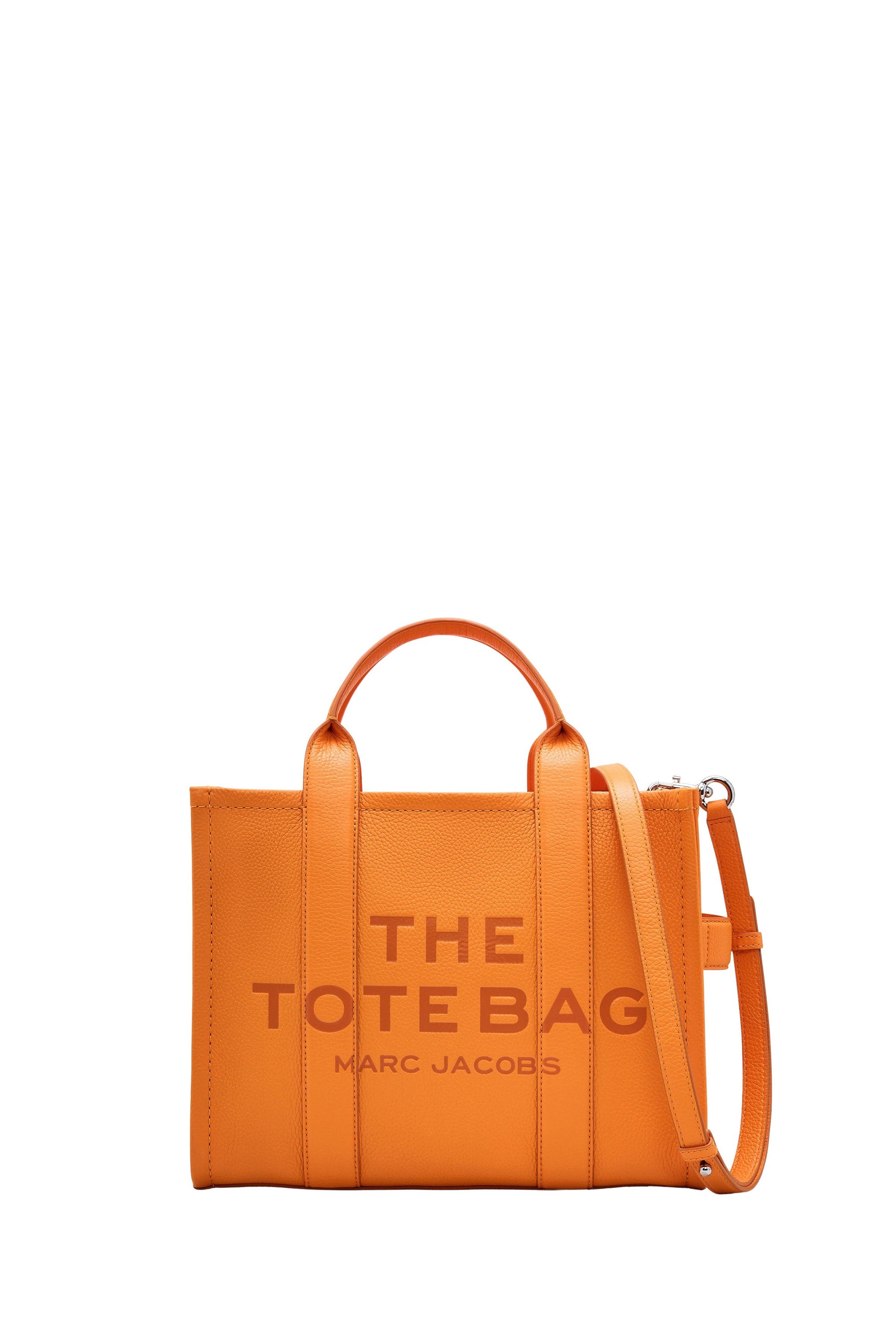 Sac cabas The Medium Tote en cuir - Tangerine