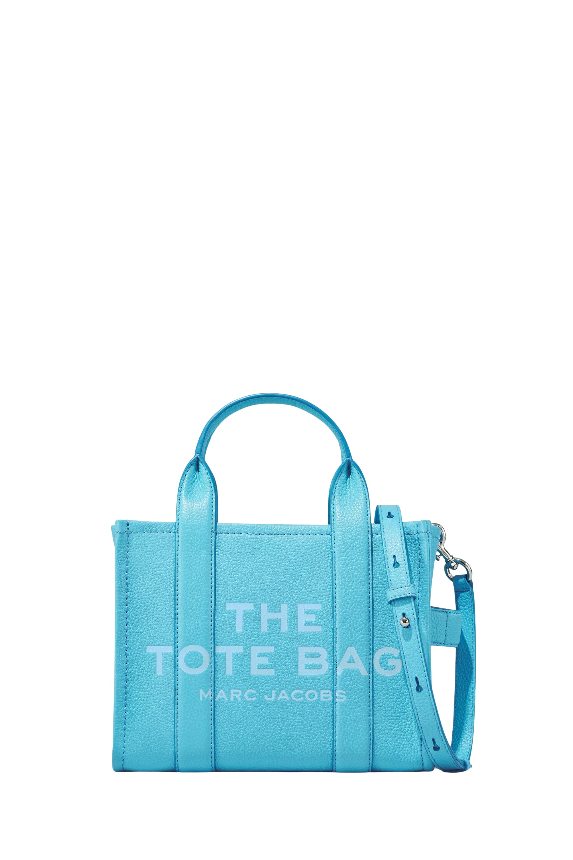 The Small Tote bag in leather - Pool