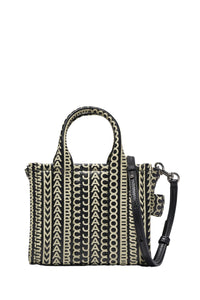 Petit sac à bandoulière The Tote Bag en cuir - Black & White