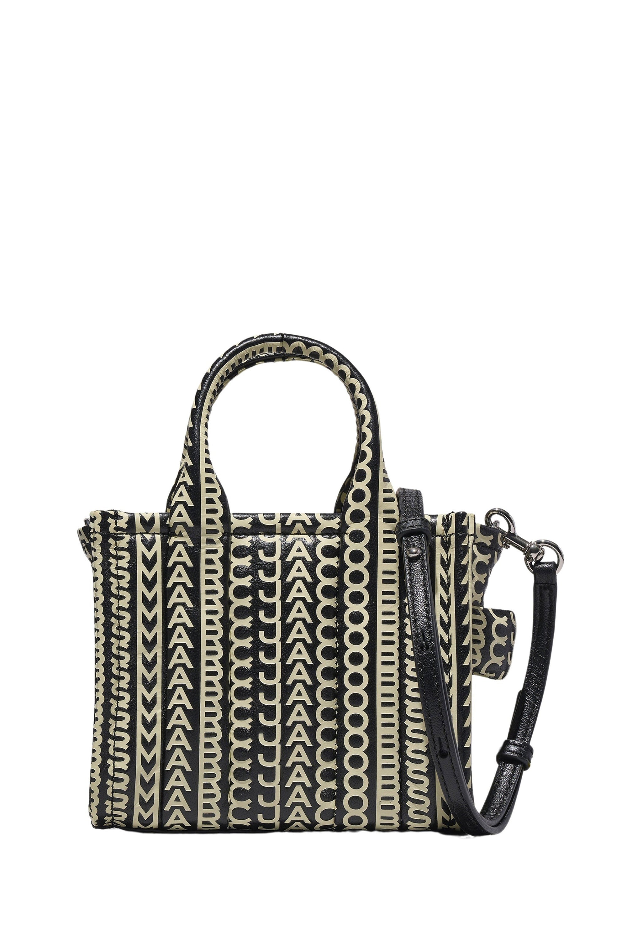 Petit sac bandoulière The Tote Bag en cuir - Black & White