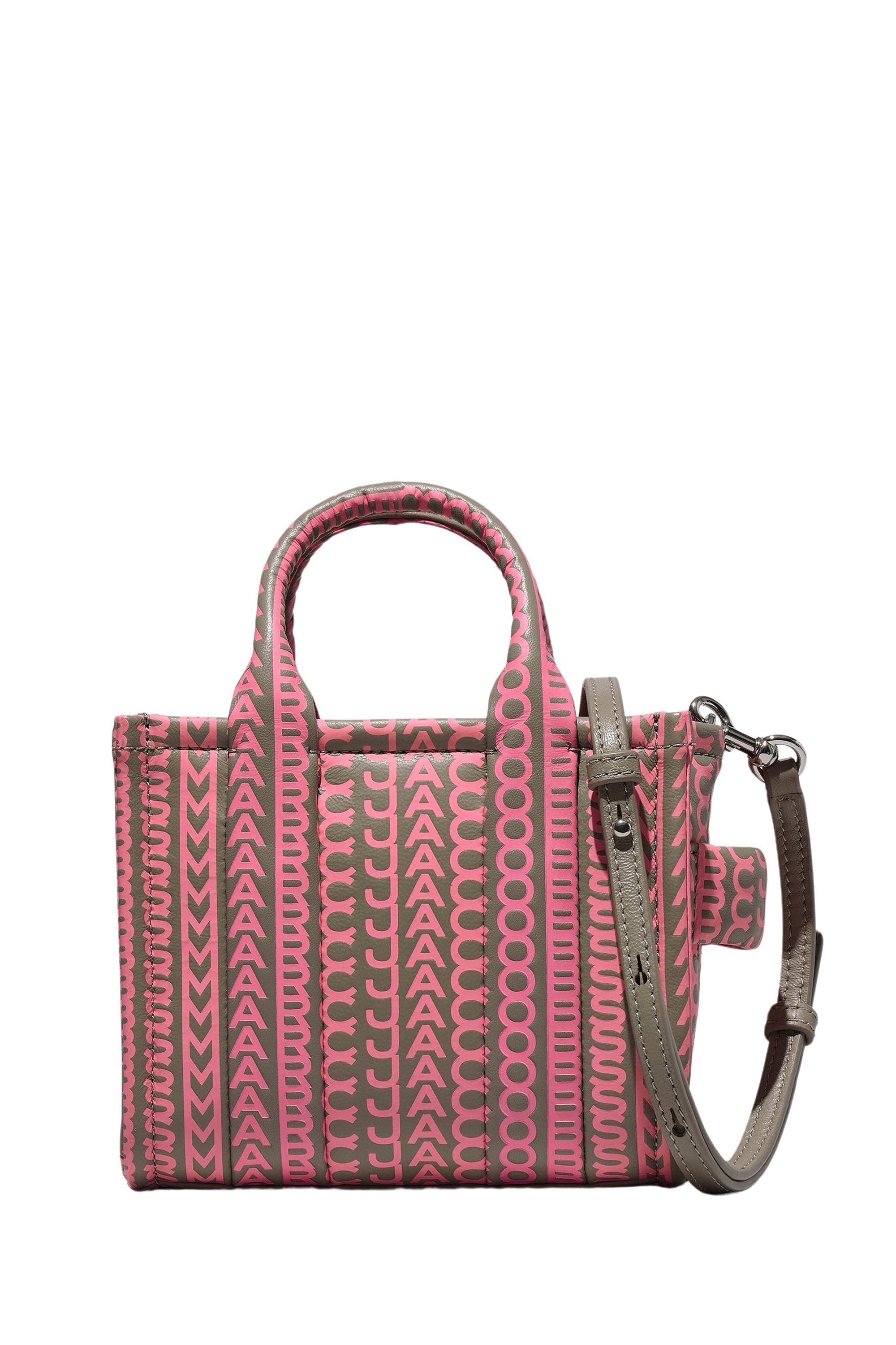 Petit sac bandoulière The Tote Bag en cuir - Taupe & Pink