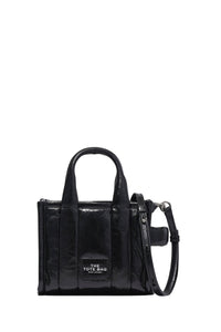 Mini sac The Tote Bag en cuir - Black