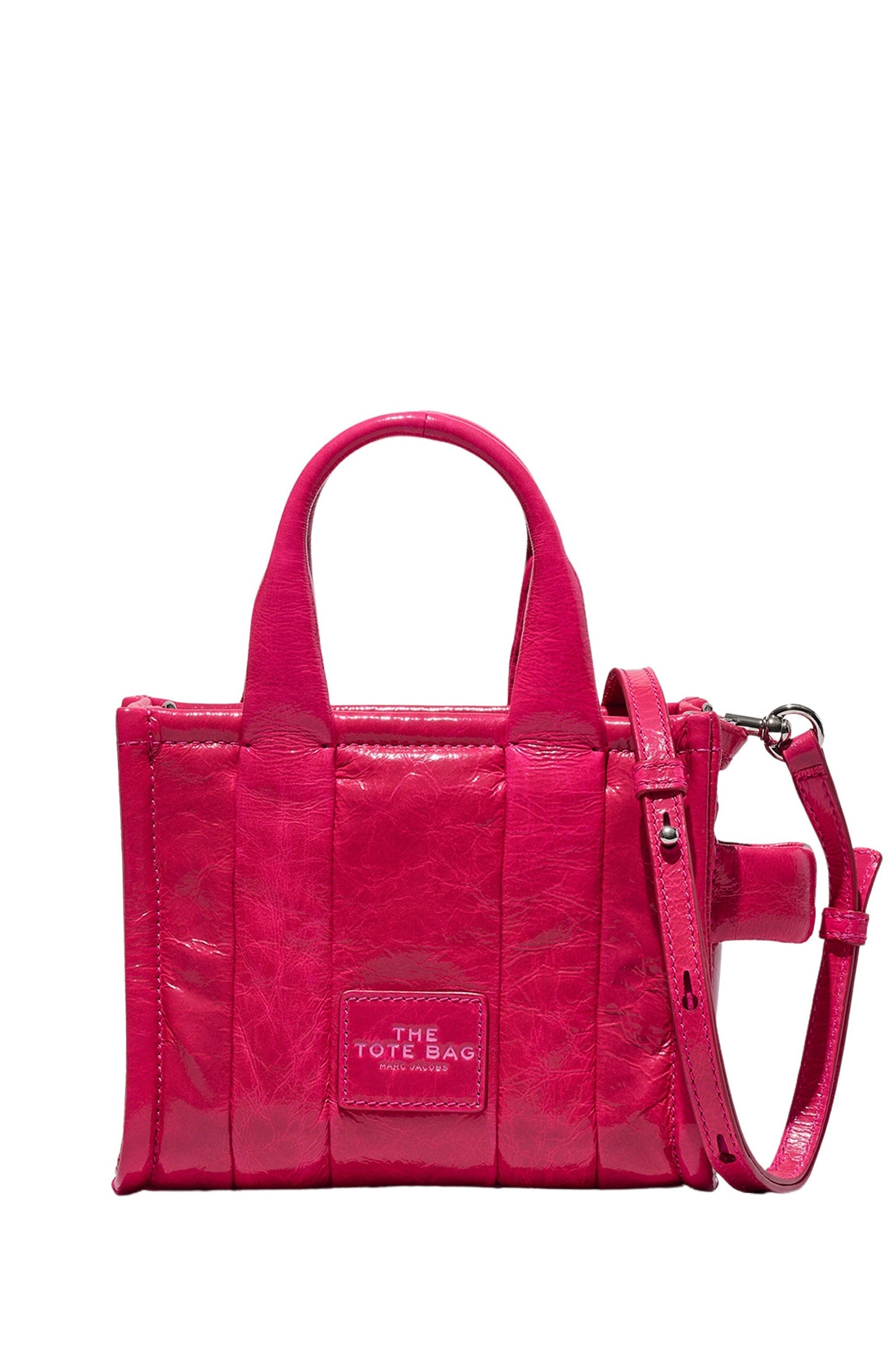 MINI   Mini sac The Tote Bag en cuir - Magenta