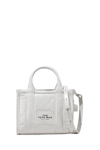 PETIT   Petit sac à bandoulière The Tote Bag verni en cuir - White