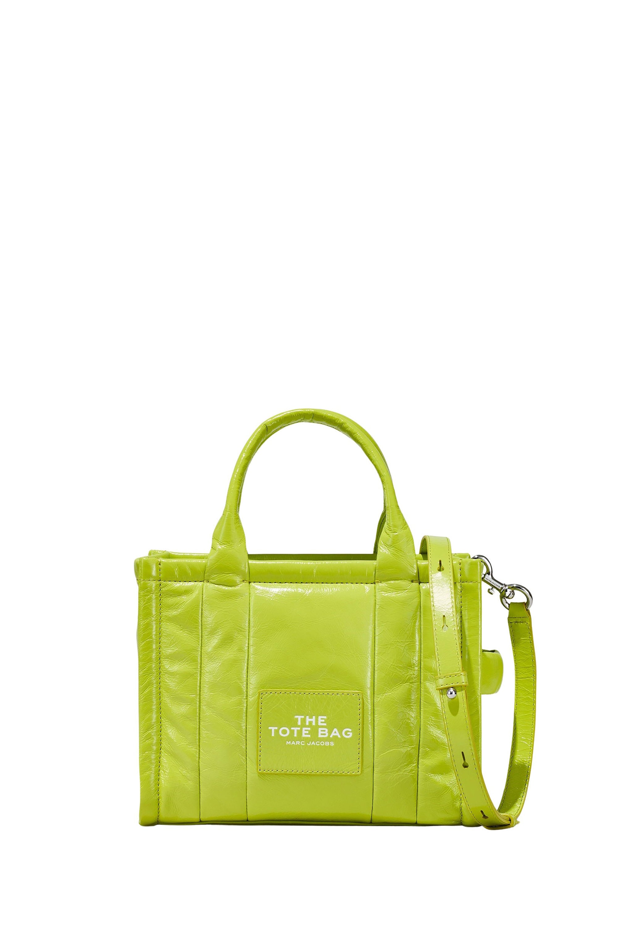 PETIT   Petit sac cabas The Small Tote en cuir brillant - Acid Lime
