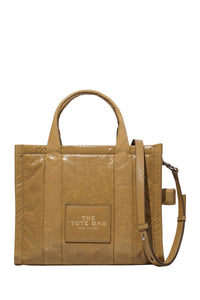 Large patent leather The Tote Bag shoulder bag - Light Brown