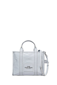 PAS INFO   Sac cabas The Medium Tote en cuir craquelé - Cotton White Multicolor
