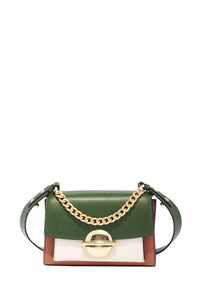 PAS INFO   Sac The Crossbody en cuir - Dark Green Multicolor