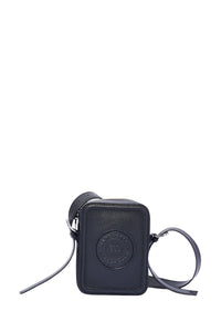 Sac Stitched Frame Crossbody en cuir - Black