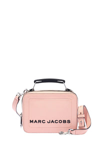 Sac The Mini Textured Box en cuir - Rose Pink