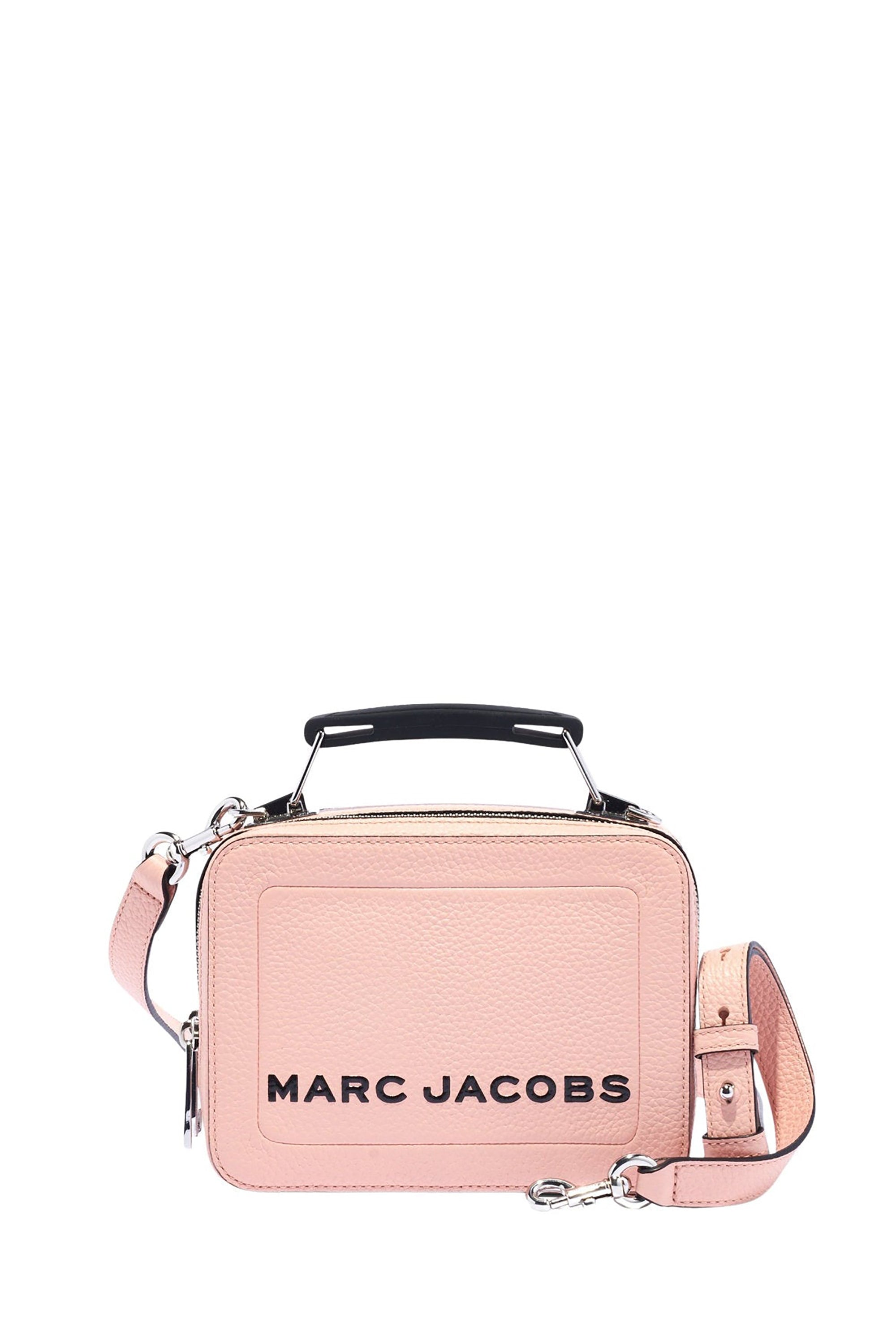 Sac The Mini Textured Box en cuir - Rose Pink