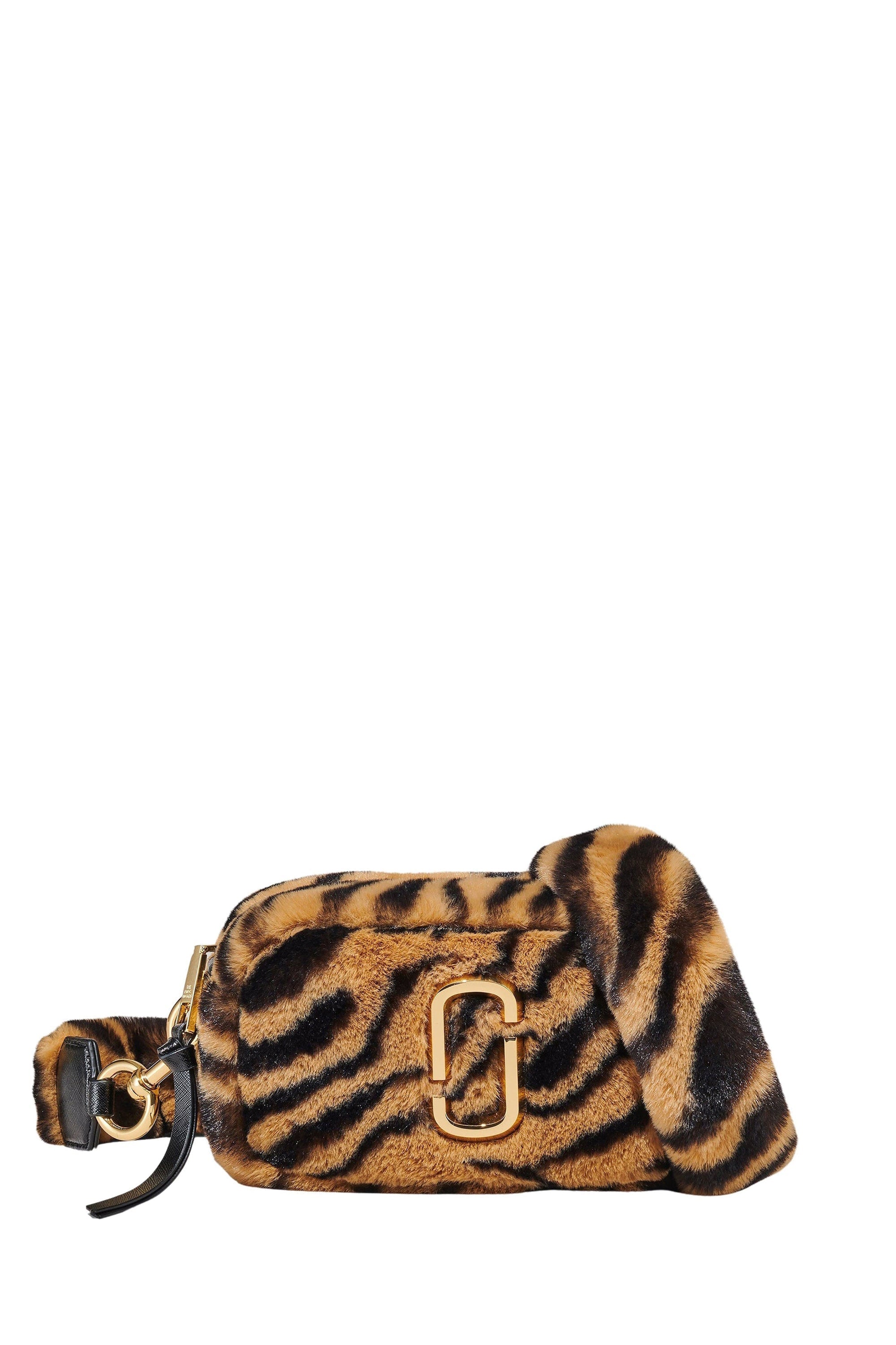 Sac à bandoulière Softshot en fausse fourrure - Natural & Black