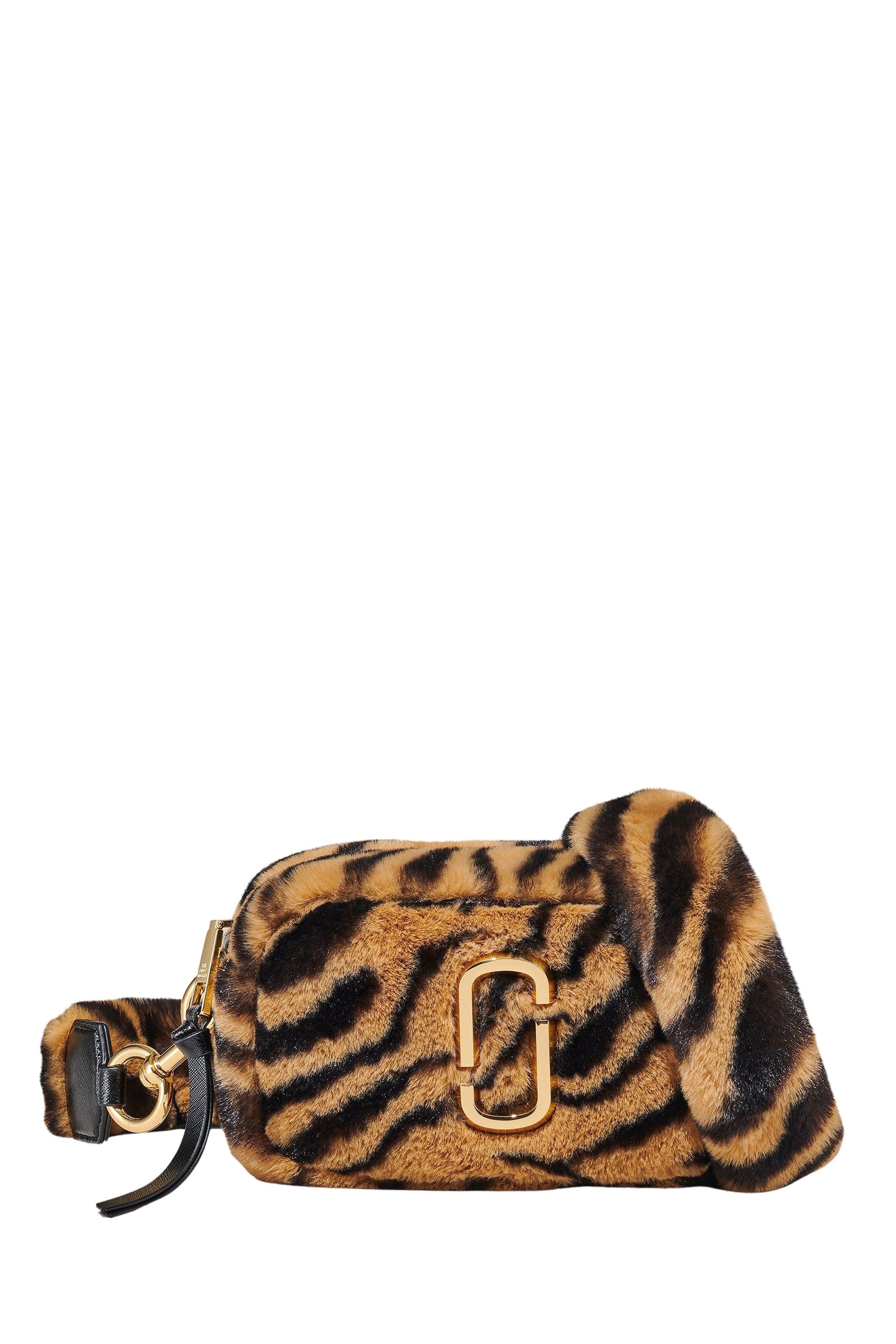 Sac à bandoulière Softshot en fausse fourrure - Natural & Black