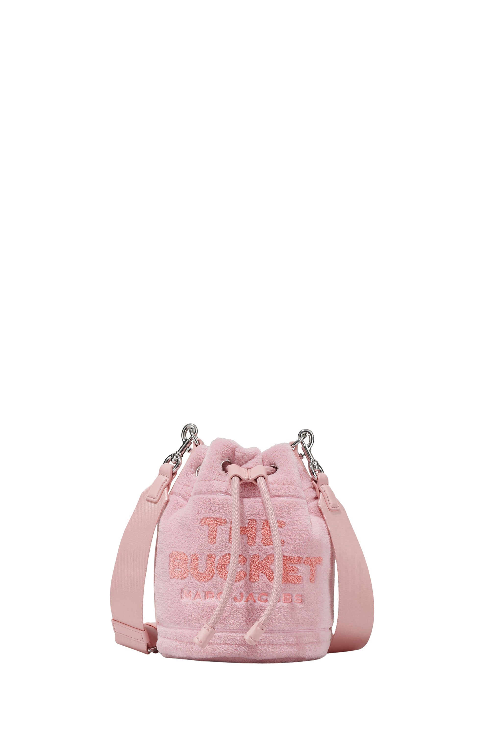 MOYEN   Sac seau à bandoulière en fausse fourrure - Light Pink