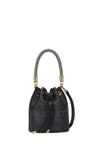 PAS INFO   Sac The Bucket en cuir - Black