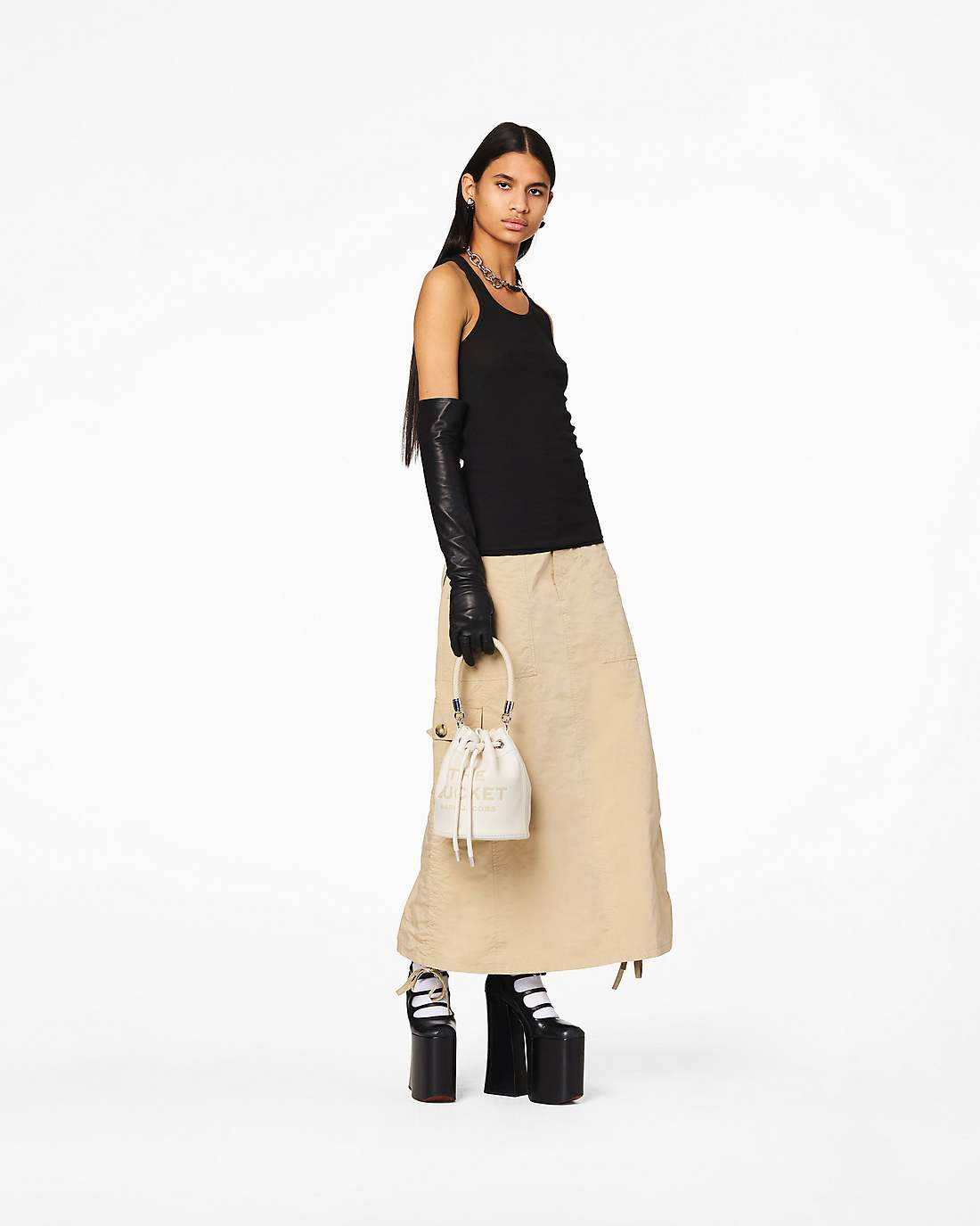 PAS INFO   Sac The Bucket en cuir - Cotton & Silver