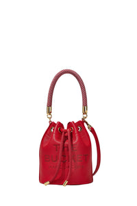 Leather bucket bag - True Red