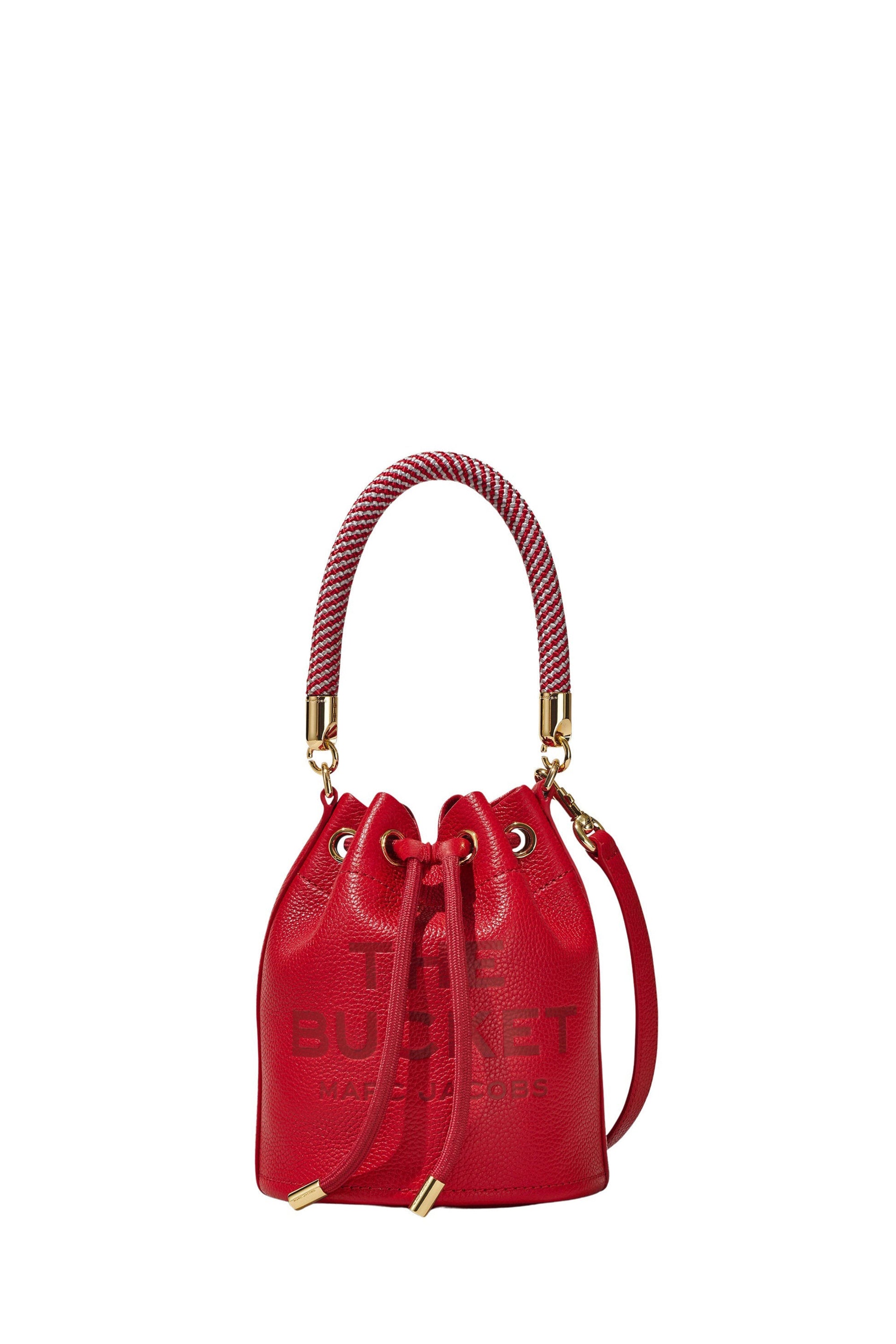 Leather bucket bag - True Red