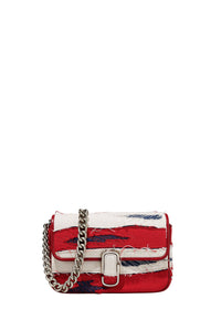 PAS INFO   Sac The Shoulder Bag en denim - Red Denim Multicolor
