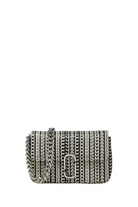 PAS INFO   Sac à bandoulière en cuir - Black & White