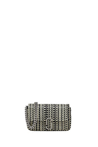 PETIT   Petit sac à bandoulière en cuir - Black & White