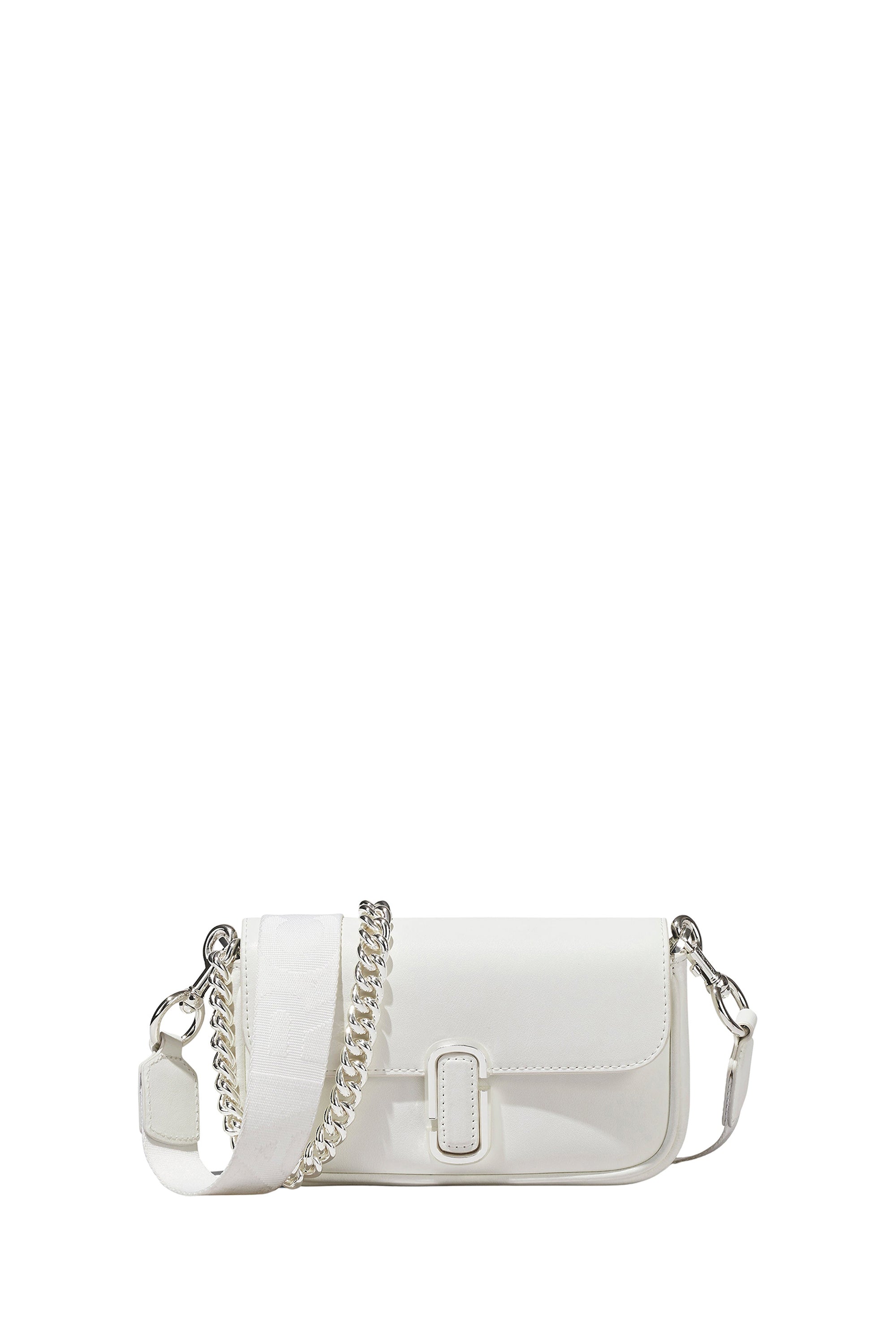 Mini sac à bandoulière The J Marc en cuir - White & Silver