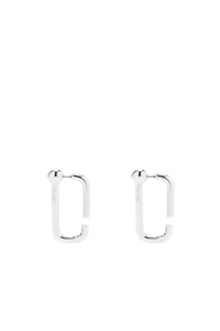 Boucles d'oreilles créoles en laiton - Silver