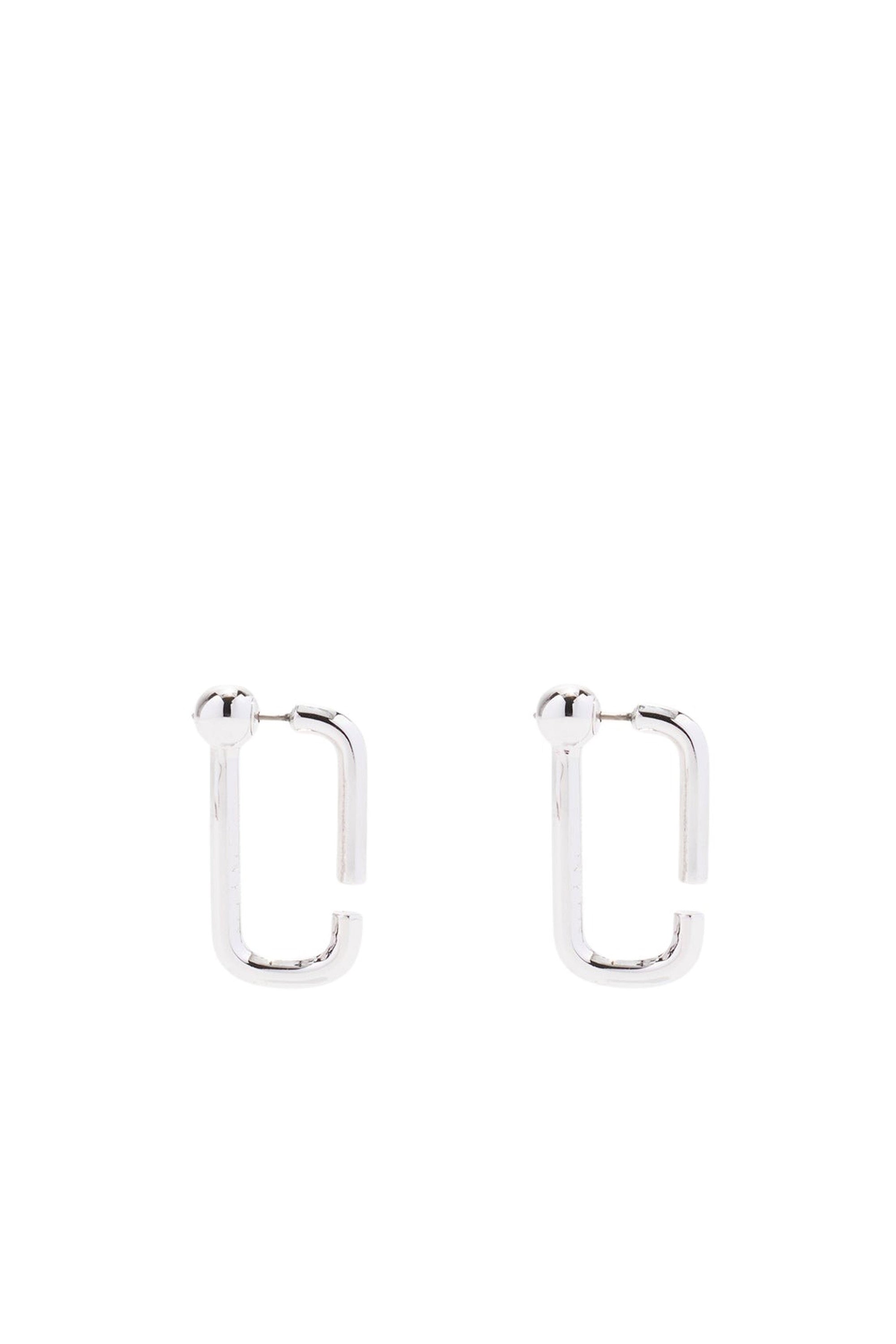 Boucles d'oreilles créoles en laiton - Silver