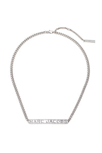 Brass logo necklace - Silver