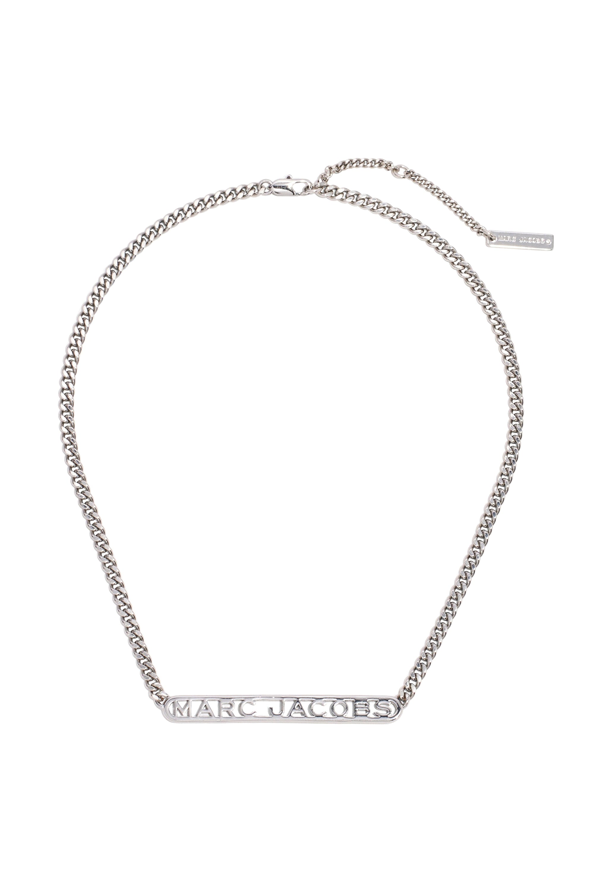 Brass logo necklace - Silver