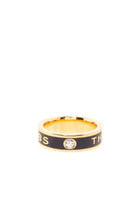 Bague médaillon en laiton - Black & Gold