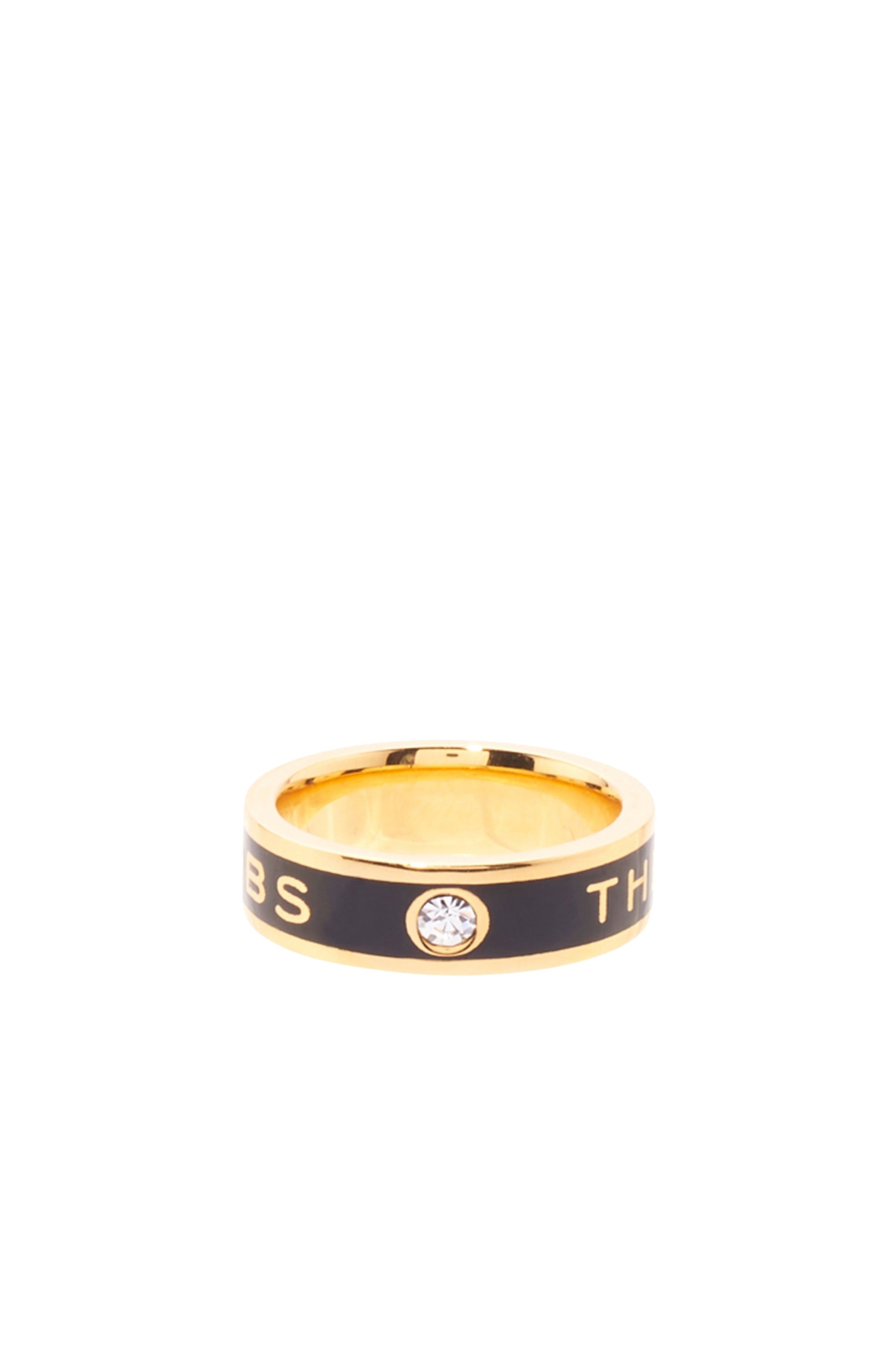 Bague médaillon en laiton - Black & Gold