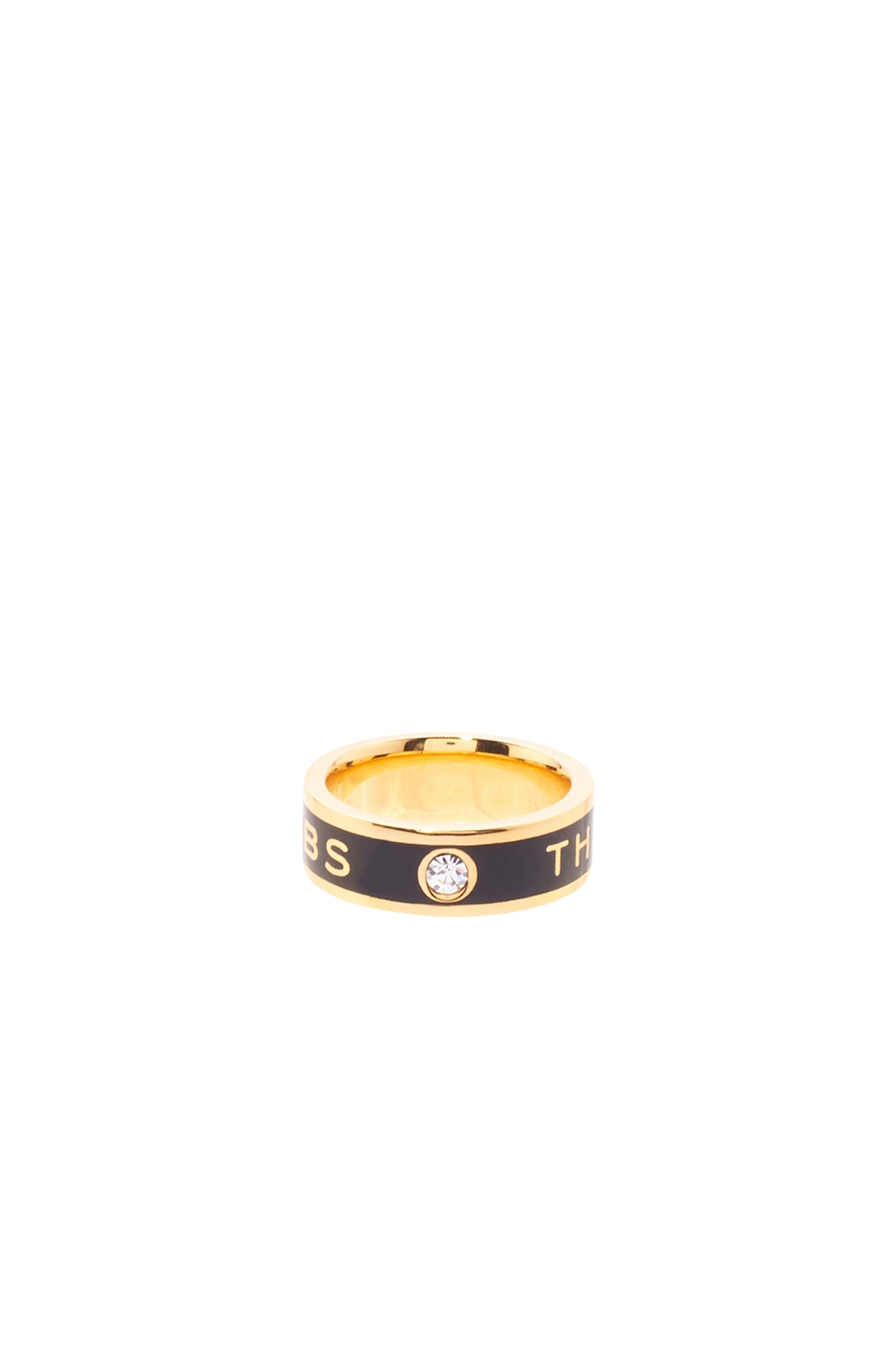 Bague médaillon en laiton - Black & Gold