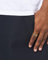 Bague à logo en laiton - Gold