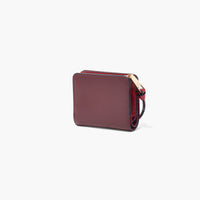 Portefeuille Compact en cuir - Black & Chianti
