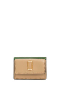 Portefeuille The Petit Trifold en cuir - Sandcastle