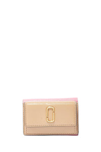 The Petit Trifold leather wallet - Beige