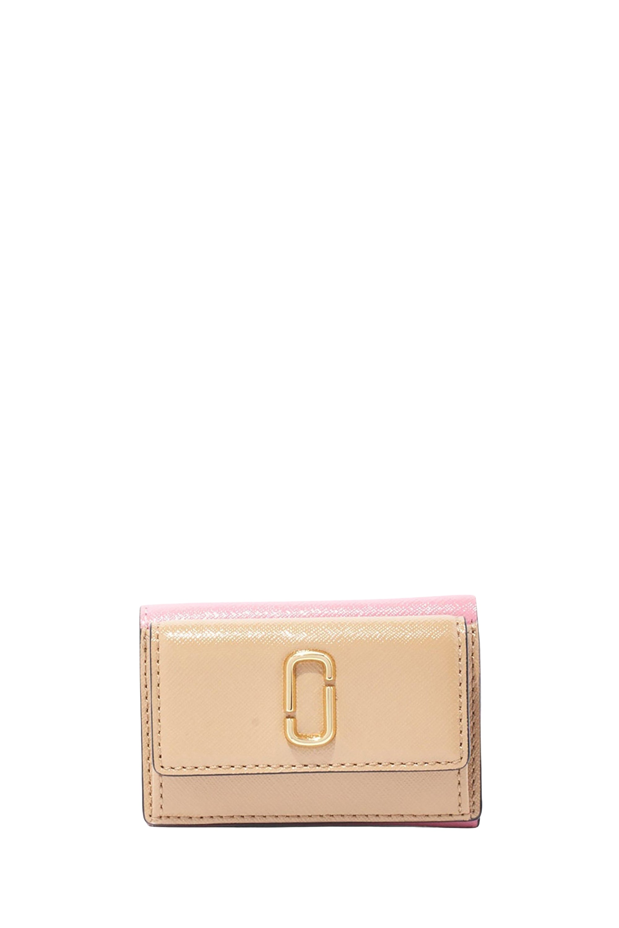 The Petit Trifold leather wallet - Beige