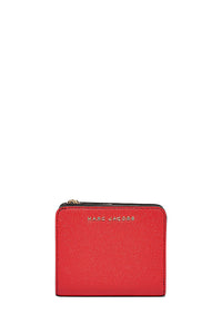 Portefeuille Compact à zip - Fire Red