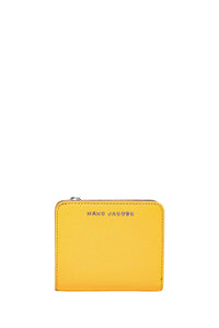 Portefeuille Compact à zip - Yellow